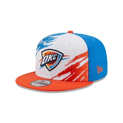 Blue Oklahoma City Thunder Hat - New Era NBA Splatter 9FIFTY Snapback Caps USA6402189